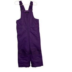 SwissTech Girls Purple Snow Bib Overalls XS 4-5 Winter Ski Snowboard